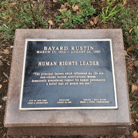 Bayard Rustin Plaque – NYC LGBT Historic Sites Project