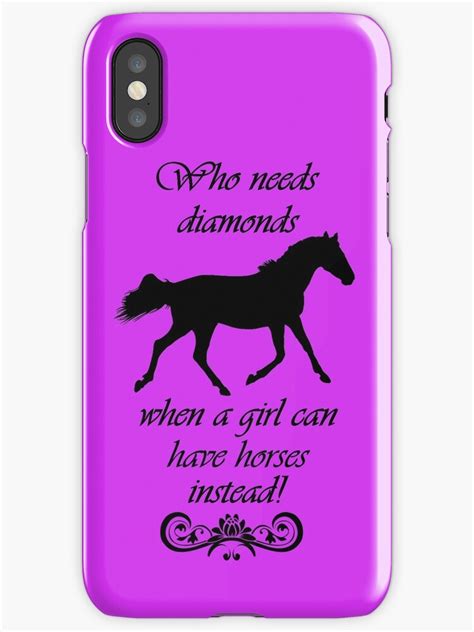 "Who Needs Diamonds...Equestrian Horse iPhone & iPod Cases" iPhone ...