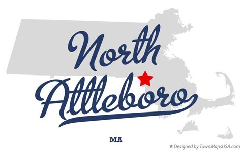 Map of North Attleboro, MA, Massachusetts