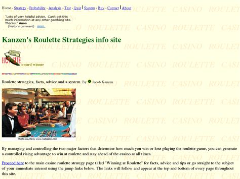 Roulette Strategies Homepage - Betting Systems Guide