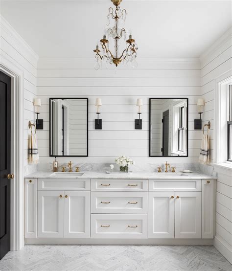 Modern Farmhouse Bathroom White Vanity - Koplo Png