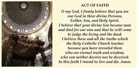 Act of Faith Prayer Card | CF Catholic Prayer | Pinterest | Catholic prayers, Prayers and Faith ...