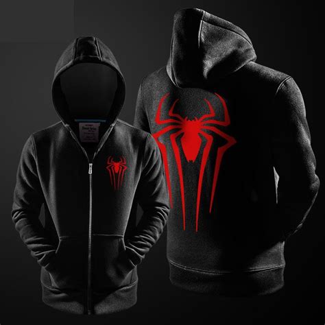 Cool Spiderman Zip Up Hoodie Marvel Superhero Sweater For Men | Marvel ...