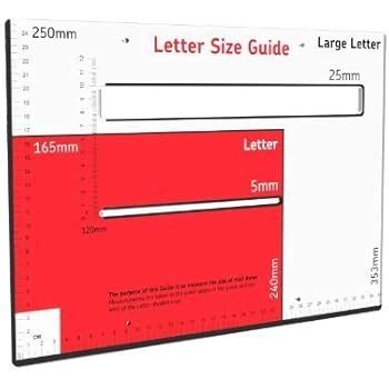 Royal Mail Size Guide, Large Letter Template, Brand New! - Free ...