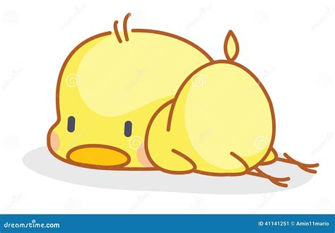 Cartoon Chicks Posing Sleep Stock Illustration - Image: 41141251