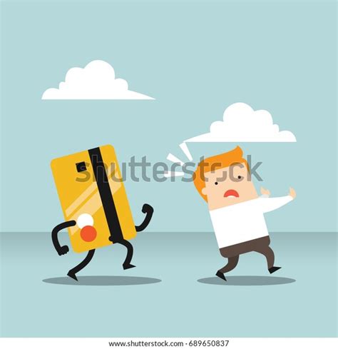 Business Concept Illustration Credit Card Debt Stock Vector (Royalty ...