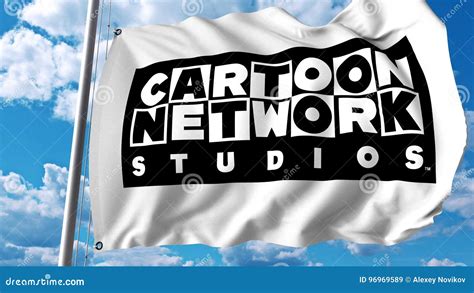 Waving Flag with Cartoon Network Studios Logo. Editoial 3D Rendering ...