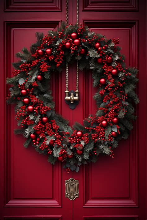 Christmas Wreath Hanging Free Stock Photo - Public Domain Pictures