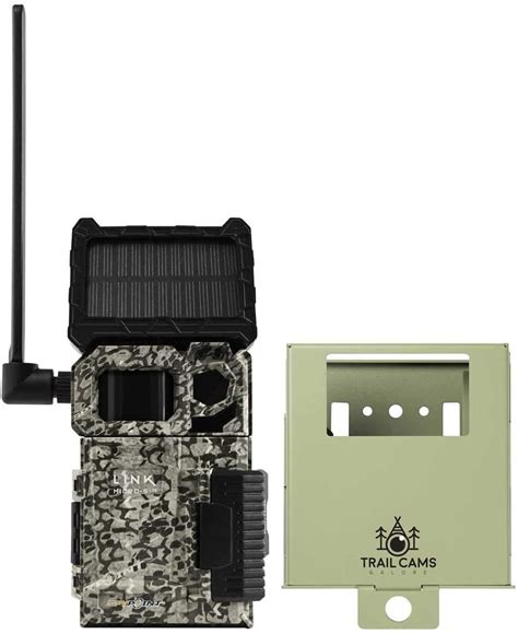 SPYPOINT Link-Micro-S-LTE Solar Cellular Trail Camera with LIT-10 Battery and Security Steel ...