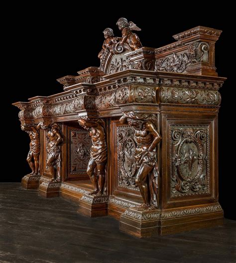 Italian Renaissance carved walnut Chimneypiece. | Ornate furniture, Gothic furniture, Carved ...