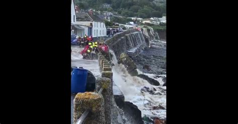 Flash flooding hits UK coastal village in Cornwall | The Seattle Times