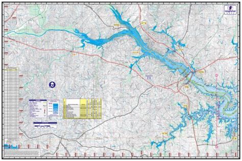 JH Kerr Reservoir/Buggs Island Waterproof Map #1900 – Kingfisher Maps, Inc.