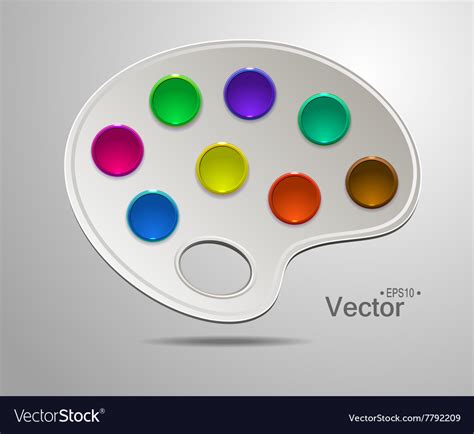 Modern art palette with colors Royalty Free Vector Image