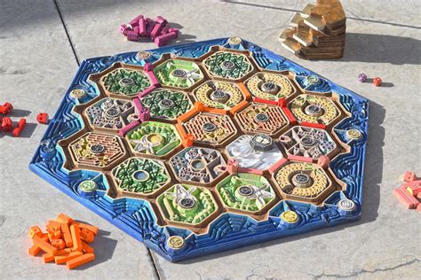 Handmade Wooden Settlers of Catan Board Game | Catan board game, Catan, Catan board