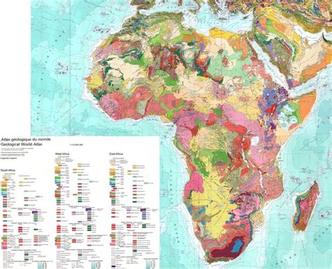 Geology map, africa | Geologie, Geografie, Karten