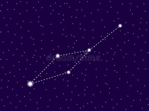 Leo Minor Constellation. Starry Night Sky. Cluster of Stars and Galaxies. Deep Space Stock ...