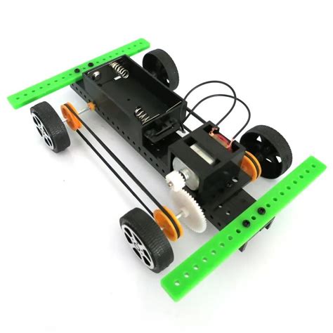 Electronics assembly training Toys 15x10cm Easily DIY Assembling Mini Battery Powered Car-in ...