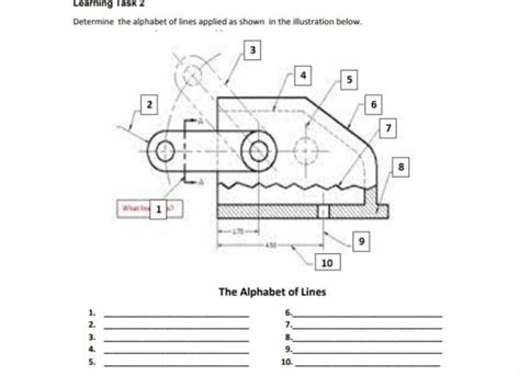 Determine the alphabet of lines applied as shown in the illustration ...