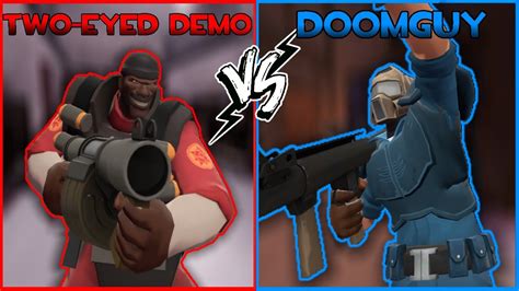 TF2 Bot Wars 2: Two-Eyed Demoman VS Doomguy - YouTube