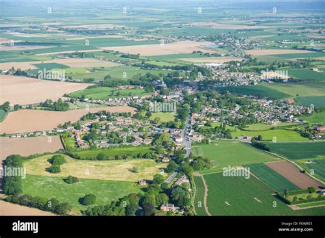 An aerial view of the village of Gosberton and surrounding Lincolnshire ...