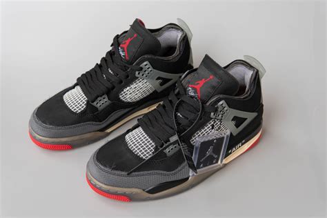 jordan 4 off white bred Black