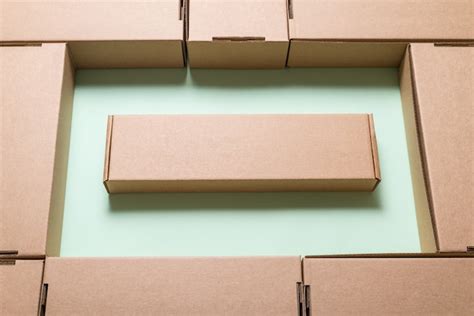 Premium Photo | Lot of brown cardboard boxes,