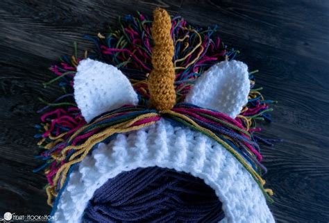 How to Crochet Unicorn Horn & Ears - Heart Hook Home