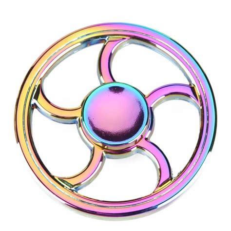 Hot Selling Stress Fidget Spinners Colorful Round Fire Wheel EDC Fidget Spinner Metal ADHD Hand ...