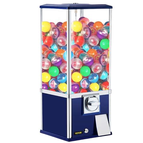 VEVOR 0.8-2.2 Inch Blue Gumball Machine with 280 Capsule Toy Capacity ...