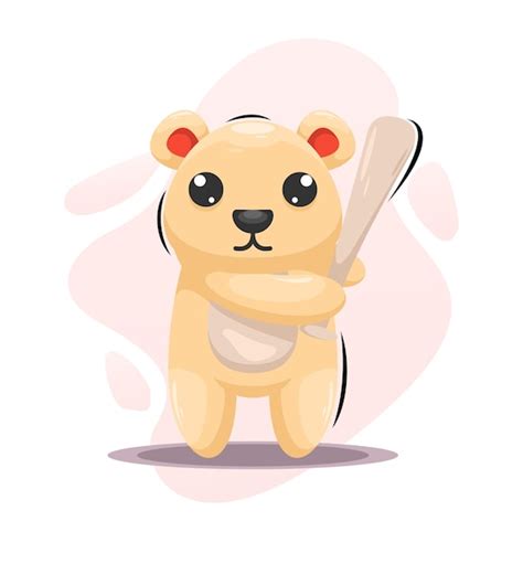 Premium Vector | Cute bear illustration logo design