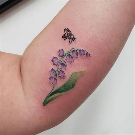 37 Lily of the Valley Tattoo Ideas | Purple flower tattoos, Small tattoos, Delicate flower tattoo