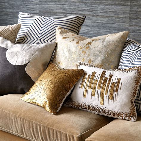 Cowhide Metallic Throw Pillow | Beige couch pillows, Cowhide pillows ...