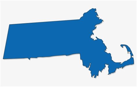 Clip Art Massachusetts Map Clip Art - Massachusetts State Outline Blue ...