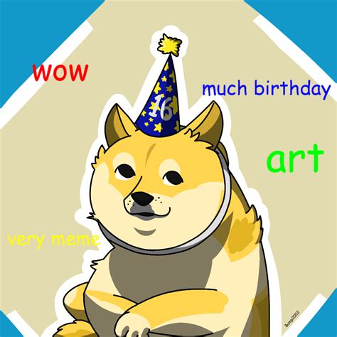 Happy 16th Birthday, Doge! (art by me) : r/fanart