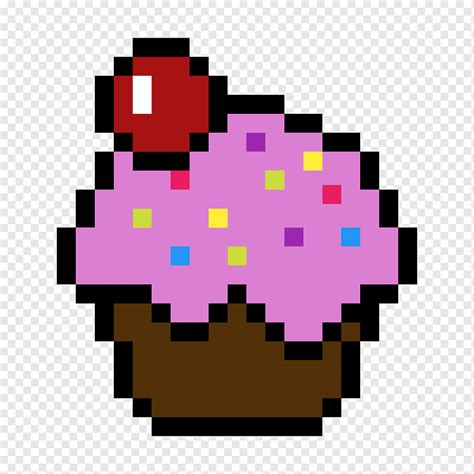 Cupcake Pixel Art Grid