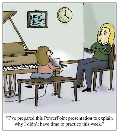 Cartoon: "I've prepared this powerpoint presentation to explain why I ...