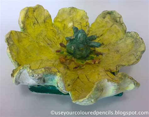 Use Your Coloured Pencils: Flower Sculptures in Clay