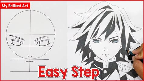 How To Draw Giyuu Tomioka Demon Slayer [Anime Drawing Tutorial for ...