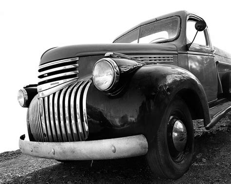 Classic Truck In Black And White Photograph by Ann Powell