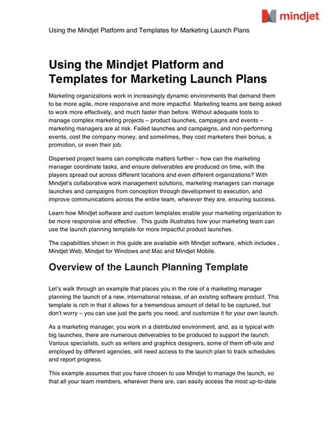 Product Launch Marketing Plan - 11+ Examples, Format, Pdf, Tips