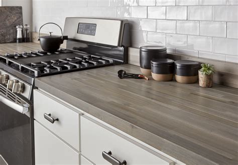 Acacia - Gray Stained Butcher Block Countertops | Butcher block ...