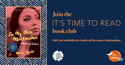 It’s Time to Read Book Club begins 2023 with bestselling memoir: In My Own Moccasins - Regional ...
