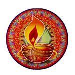 Buy Creative Space Diwali Rangoli Sticker - For Floor/Door/Pooja Room, Multicoloured, Paper ...