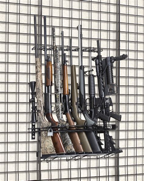 2′ 8-Rifle Grid Wall Locking Wall Display (SKU 6869) – RACK'EM RACKS