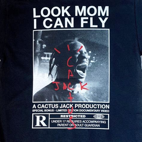 Travis Scott Look Mom I Can Fly Cactus Jack T-Shirt Merch | Etsy