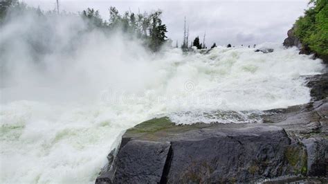 Northern Canadian Shield River and Lake System in Summer Stock Image ...