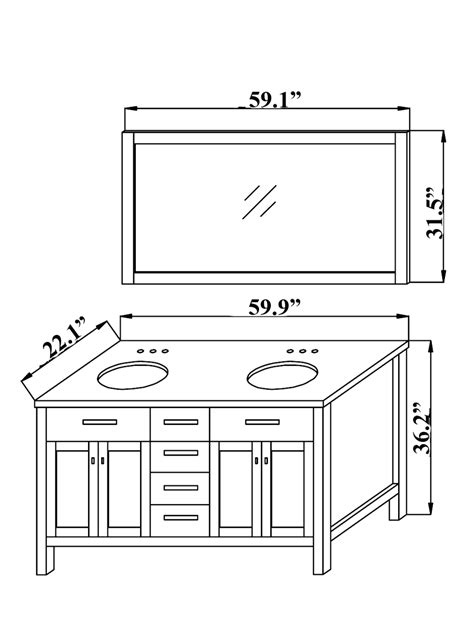 60" Caroline Double Sink Vanity - Espresso - Bathgems.com