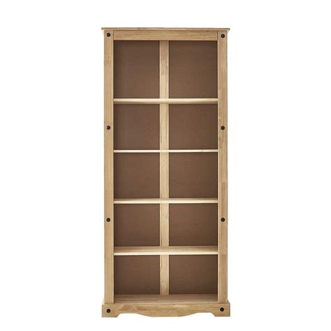 Buy Panana Corona 5 Tier Bookcase Unit Solid Pine Wood Bookshelf Storage Shelf Unit Organiser ...