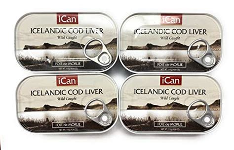 Wild Cod Liver Canned From Iceland 4.27oz pack of 4 | Pricepulse