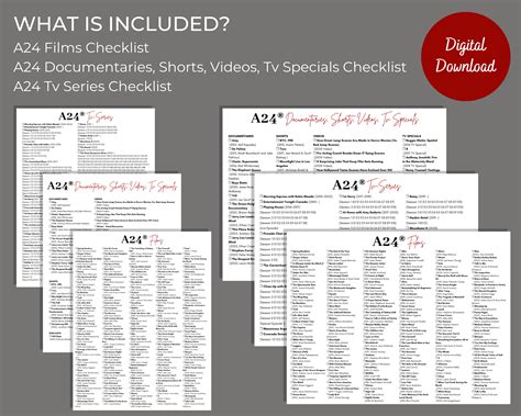 A24 Films Checklist, Movie Checklist, A24 Documentaries, Shorts, Videos, Tv Specials Checklist ...